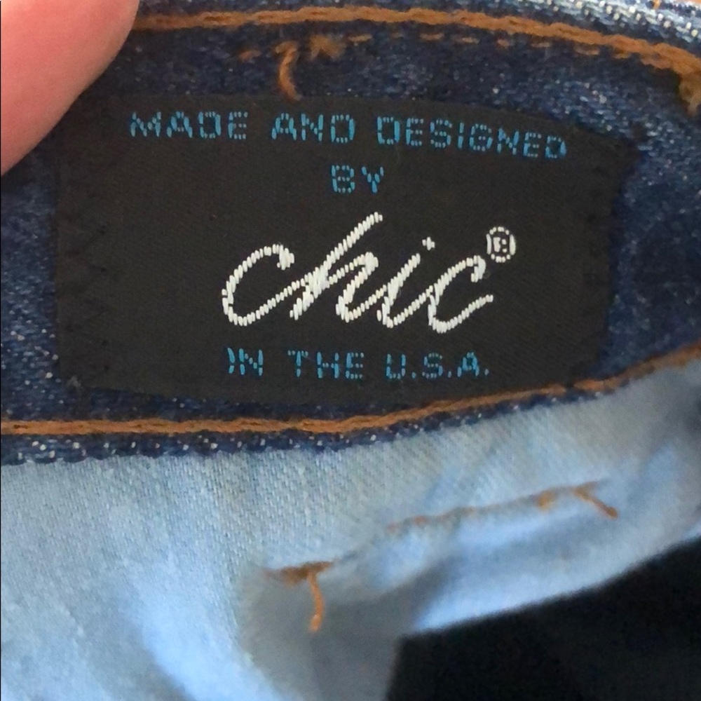RARE Chic Vintage 70s High Rise Denim Western Jeans - Picture 5 of 7